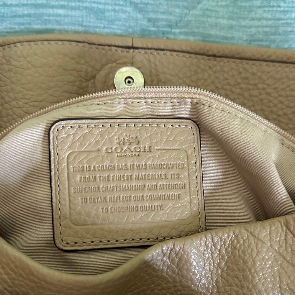 Coach Tan Leather Shoulder Bag